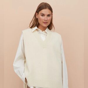 Women's Cream Sweater Vest H&M